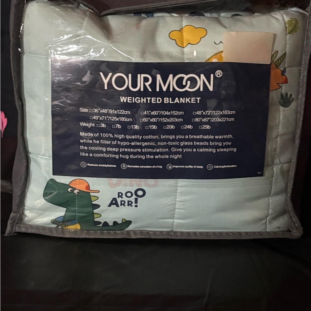 Weighted Blanket - Green Dinosaur Design